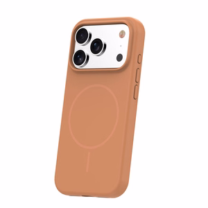 Silicone Thin Mag dėklas iPhone 17 Pro Max 6,9" karamelė