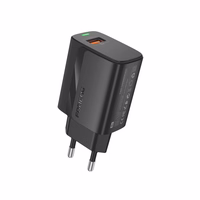 FONENG tinklo įkroviklis EU64 18W 1xUSB QC3.0 juodas