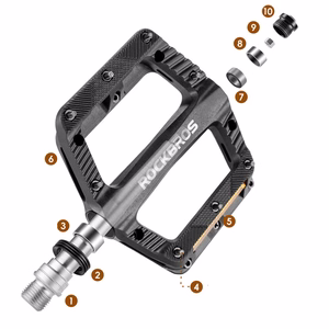 Rockbros BP2501 nailoniniai dviračio pedalai su atšvaitais – juodi