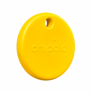 Chipolo POP Bluetooth sekiklis su keičiama baterija, skirtas iOS ir Android, geltonas