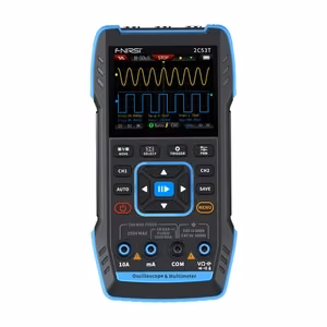 FNIRSI 2C53T 3-in-1 nešiojamas oscilografas multimetras signalų generatorius