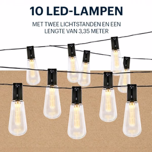 Grundig saulės energijos LED sodo girlianda, 3,35 m