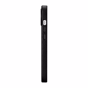 Чехол iCarer Litchi Premium Leather для iPhone 14 Plus магнитный кожаный с MagSafe чёрный