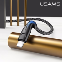 USAMS Pintas laidas U41 lightning 3m2A juodas SJ397USB01 (US-SJ397) Fast Charge