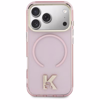 Karl Lagerfeld IML K Head Logo MagSafe Dėklas for iPhone 17 Pro - rožinis