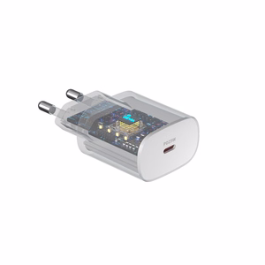 "Devia" sieninis įkroviklis Smart PD 25W 1x USB-C baltas + USB-C kabelis - USB-C