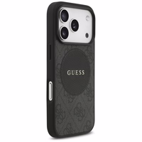 Guess 4G Circle Classic Logo Magnetinis dėklas telefonui iPhone 17 Pro - juodas
