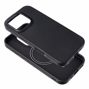 Carbon Elite Magnetinis dėklas telefonui suderinamas su MagSafe IPHONE 15 PRO MAX juodas