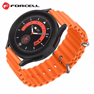 FORCELL F-DESIGN FS01 dirželis SAMSUNG laikrodžiui 22 mm oranžinis