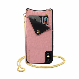 Dėklas IPHONE XS MAX rožinis odinis