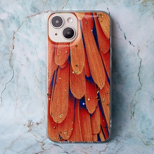Gold Glam dėklas telefonui Samsung Galaxy A14 4G / A14 5G oranžinė
