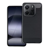 CARBON dėklas telefonui XIAOMI Redmi Note 14 4G (GLOBAL - 164,84mm x 78,15mm x 8,16mm) juodas