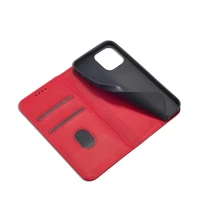 Magnet Fancy Case dėklas iPhone 14 Pro Max su flip cover wallet stand - raudonos spalvos
