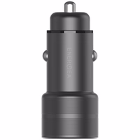 ENERGEA ład. sam. 1xUSB+1xUSB-C PD-QC3.0 38W pilkas/gunmetal Alu Drive PD20+