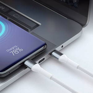 3mk Hyper Cable N-SERIES USB-A / USB-C 1m 9V/2A 18W laidas - baltas