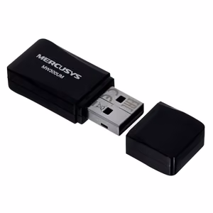 MERCUSYS MW300UM mini USB belaidis adapteris, 300 Mbps, juodas