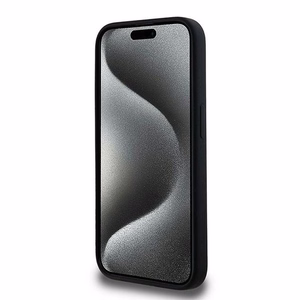 Karl Lagerfeld silikoninis Karl&Choupette magnetinis dėklas telefonui iPhone 15 Pro - juodas