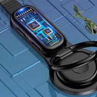 USAMS Adapteris AU06 2w1 Lightning - 2 x lightning + žiedinis laikiklis juodas SJ274LN01 (US-SJ274)