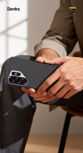 Benks Magnetic Armor Pro Armor Grid Kevlar Dėklas Metal Frame 600D (H048) for Samsung Galaxy S26 juodas