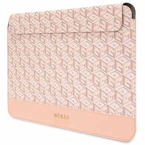 Guess GCube dryžuotas 14" nešiojamojo kompiuterio dėklas - rožinis