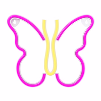 Neon LED Light BUTTERFLY rožinis NNE03 Neolia