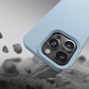 Etteri silikoninis dėklas telefonui iPhone 15 Pro Max 6,7" šviesiai mėlynas