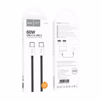 USB kabelis Hoco X104 60W USB-C to USB-C 2.0m juodas