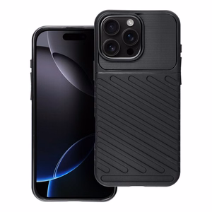 THUNDER dėklas telefonui IPHONE 16 Pro Max juodas