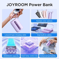 Išorinė baterija Joyroom "JR-L012 Plus Colorful" rožinė 20000mAh (22.5W)