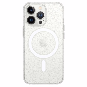 TEL PROTECT MagSilicone Skaidrus Dėklas Iphone 15 Pro Max su blizgučiais