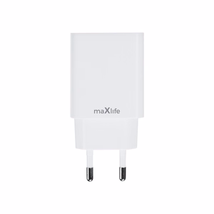 Maxlife MXTC-13-20AC PD QC charger 1x USB-C 1x USB 20W white