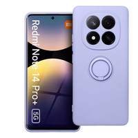 Dėklas telefonui su silikoniniu žiedu XIAOMI Redmi Note 14 Pro Plus 5G violetinis