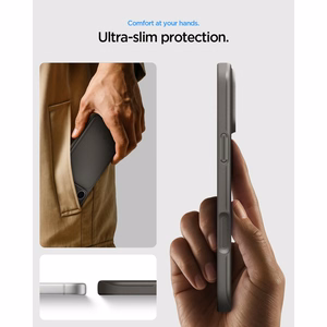 Spigen Thin Fit MagSafe dėklas, skirtas iPhone 17 Pro / 18 Pro, grafito spalvos