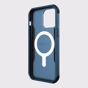 Raptic X-Doria Fort dėklas iPhone 14 Pro Max su Magnetine šarvuota mėlyna danga