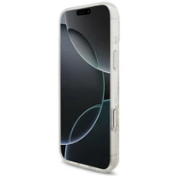 Guess IML Gėlių Electro Pearl Dirželis Magnetinis dėklas telefonui iPhone 17 Pro Max - balta