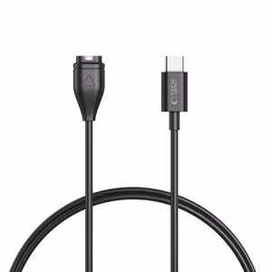 Tech-Protect MC04 UltraBoost USB-C įkrovimo kabelis Garmin laikrodžiui 1 m, juodas