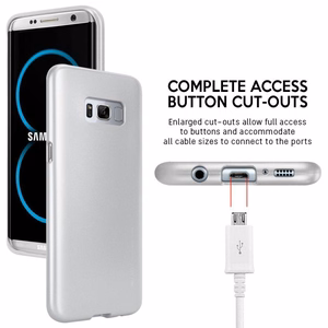 Mercury I-Jelly dėklas, skirtas Samsung Galaxy S8+, sidabro spalvos