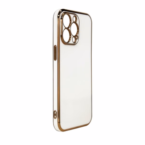 Lighting Color Case for Xiaomi Redmi Note 11 gel cover with gold frame white