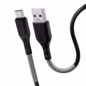 FORCELL F-ENERGY Carbon CB-02A kabelis USB A į Type C QC4.0 5A 60W 1 m juodas