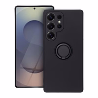 SILIKONINIS ŽIEDAS dėklas telefonui SAMSUNG S25 Ultra juodas