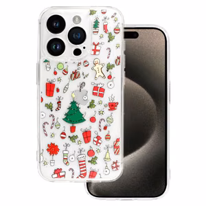 TEL PROTECT Kalėdinis skaidrus dėklas telefonui Iphone 15 Pro Max Dizainas 2