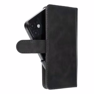 Universali knygos dėklas dydis S iPhone 12 / 13 / SAMSUNG S6 / A5 2016 / XCOVER 4 / S22 / HUAWEI P8 2017 juodas