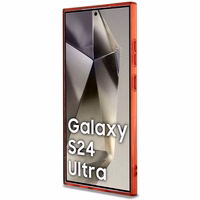 AMG skaidrus dviejų spalvų MagSafe dėklas telefonui Samsung Galaxy S24 Ultra - juodas