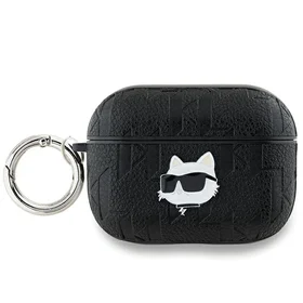 Karl Lagerfeld Monogram Choupette Head dėklas AirPods Pro 2 - juodas