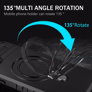 TEL PROTECT Apsauginis dėklas su MagSafe metalo žiedu telefonui iPhone 15 Plus juodas