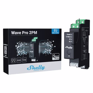 Shelly Qubino Pro 2PM DIN bėgio relė, 2 kanalų, Z-Wave (galios matavimas)