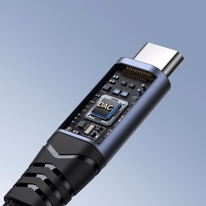 2‑in‑1 garso adapteris Joyroom SY-C02 Type-C į 3.5mm + Type-C (juodas)