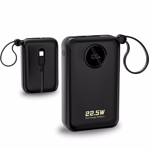 Dudao K14+ Powerbank 20000mAh 22.5W USB-C / USB-A / Built-in Lightning and USB-C Cables - Black