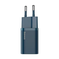Baseus Super Si 1C greitas įkroviklis USB Type C 20 W Power Delivery mėlynas (CCSUP-B03)
