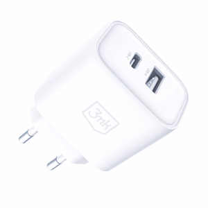 Priedai – 3mk DualCharge 20W PD3.0 QC 3.0 PPS USB 1A1C, baltos spalvos